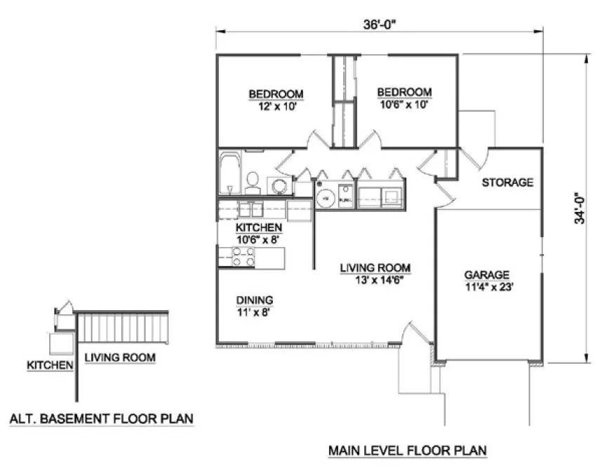 Main Floor Plan for House Plan #360401
