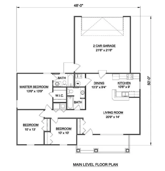 Main Floor Plan for House Plan #360501