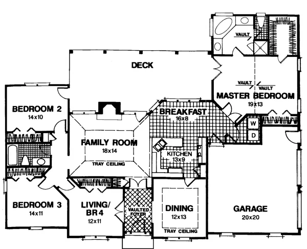 Main Floor Plan for House Plan #272181