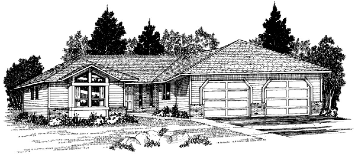 Full Rendering for House Plan #201093