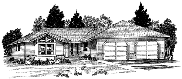 Full Rendering for House Plan #201093