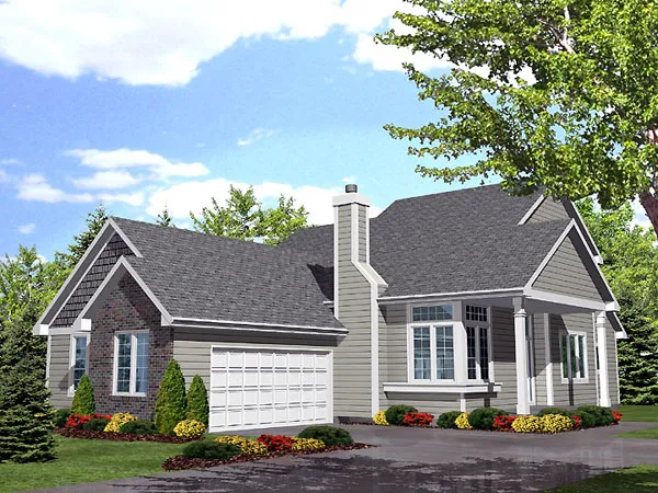 Full Rendering for House Plan #299002