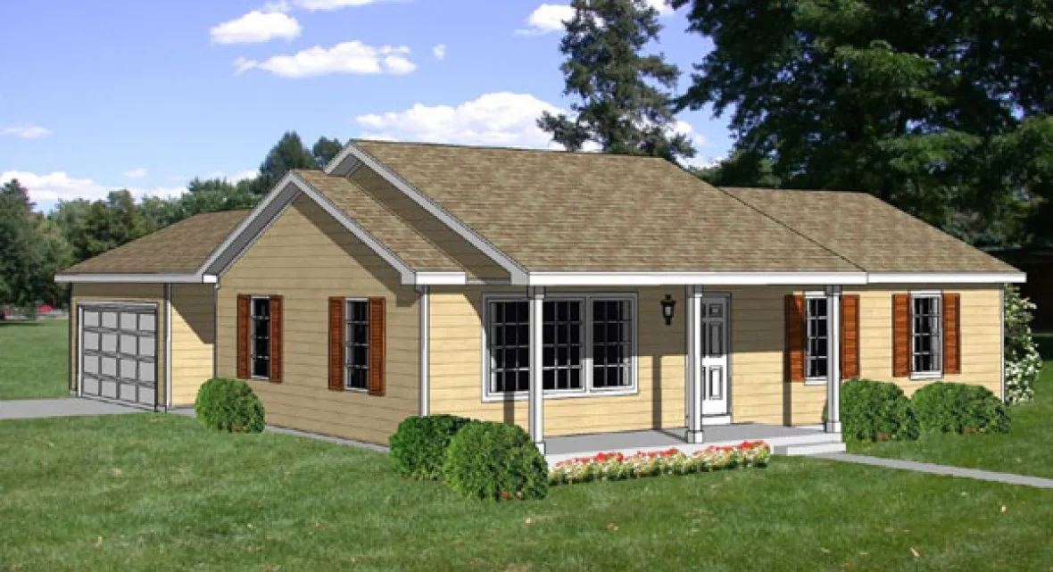 Full Rendering for House Plan #363501