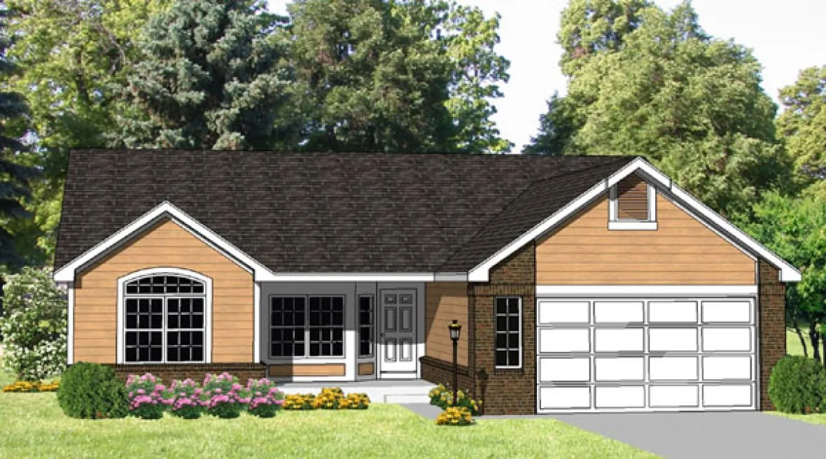Full Rendering for House Plan #362002