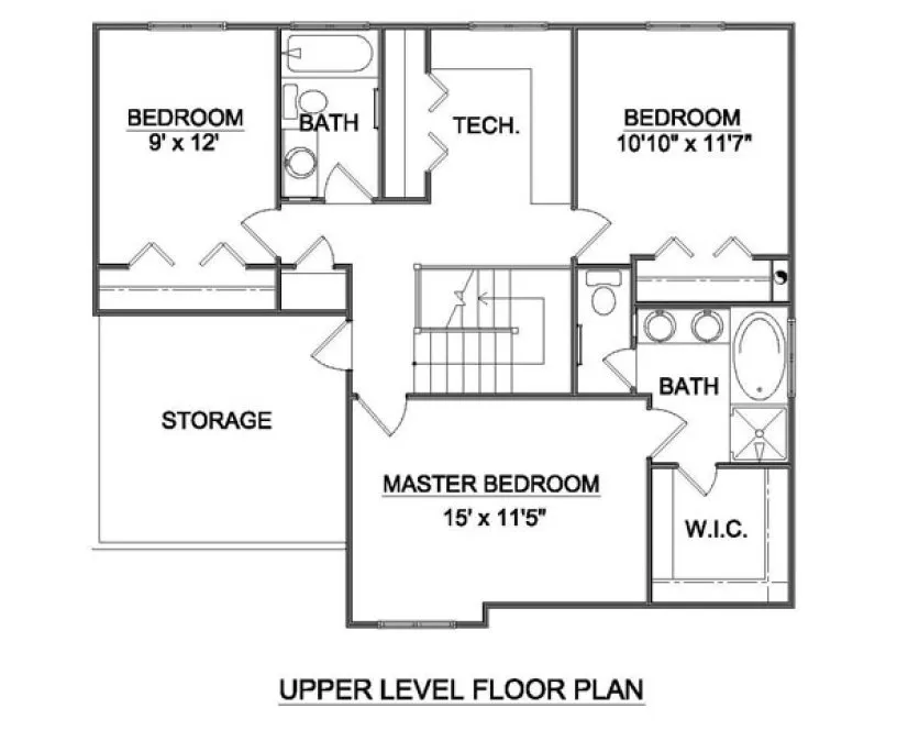 Second Floor Plan for House Plan #367002