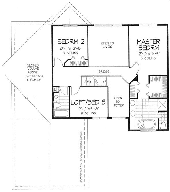 Second Floor Plan for House Plan #299059