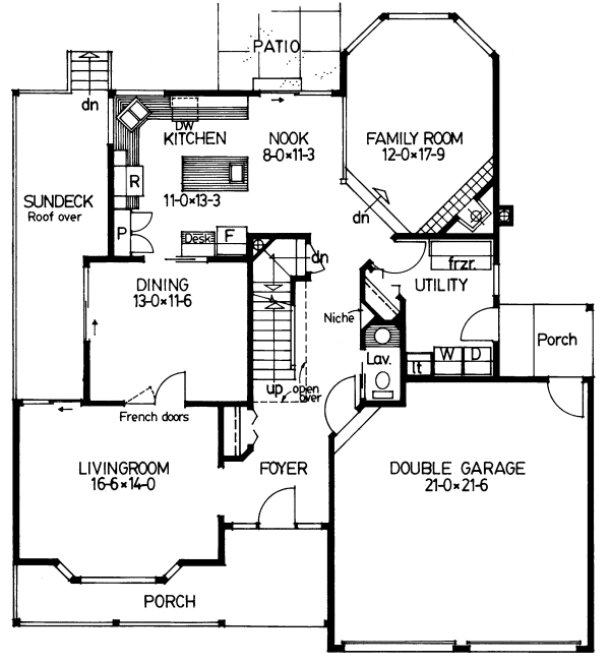 Main Floor Plan for House Plan #201108