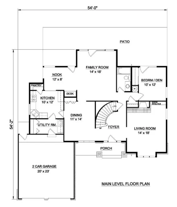 Main Floor Plan for House Plan #362029