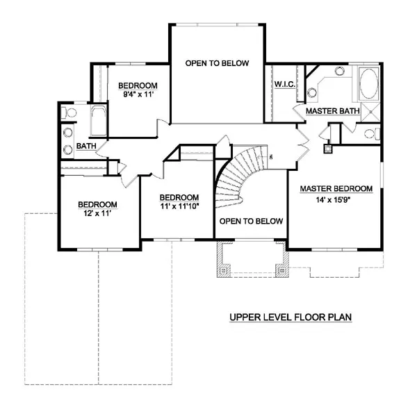 Second Floor Plan for House Plan #362029