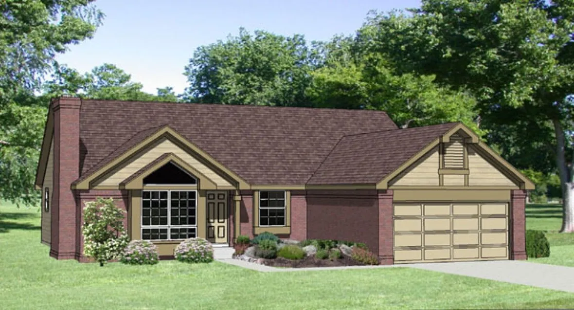 Full Rendering for House Plan #368029