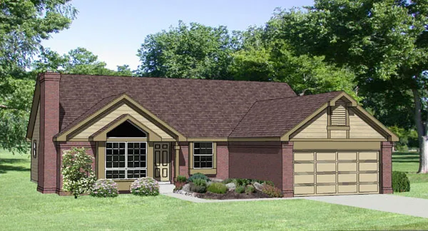 Full Rendering for House Plan #368029