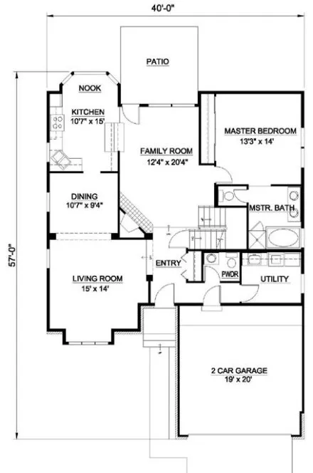 Main Floor Plan for House Plan #360129