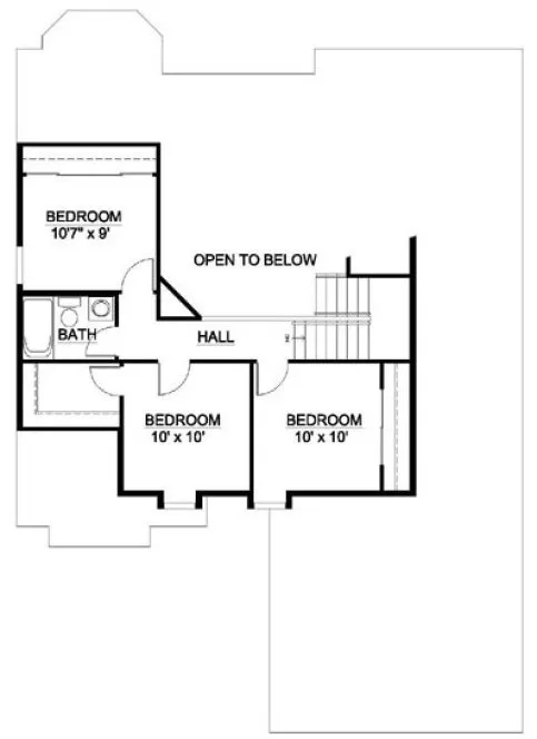 Second Floor Plan for House Plan #360129