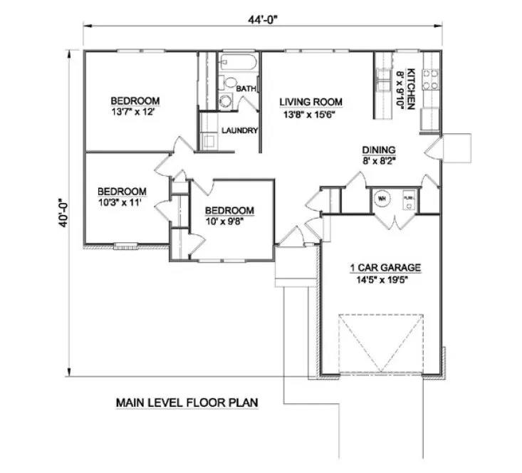 Main Floor Plan for House Plan #365129