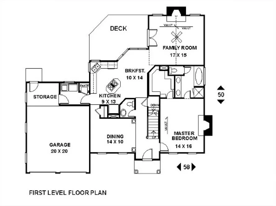 Main Floor Plan for House Plan #279091
