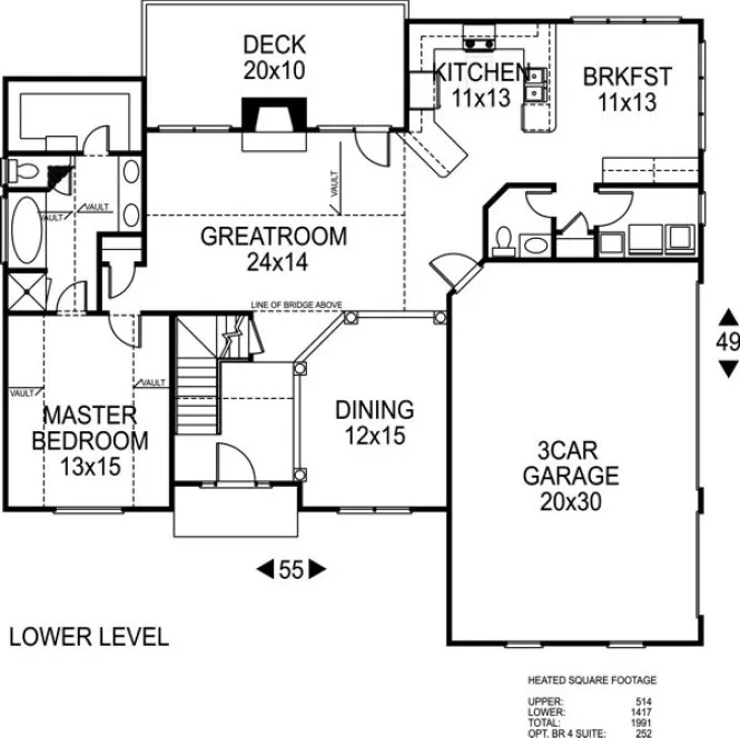Main Floor Plan for House Plan #270191