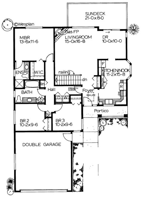 Main Floor Plan for House Plan #201160
