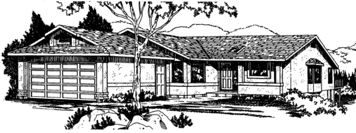 Full Rendering for House Plan #201160