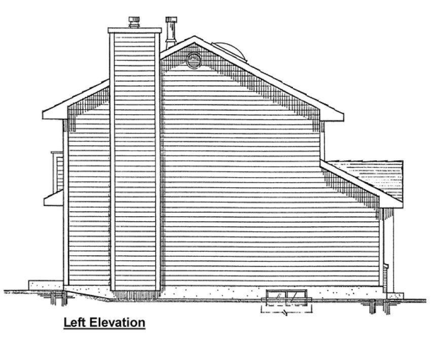 Left Elevation for House Plan #200914