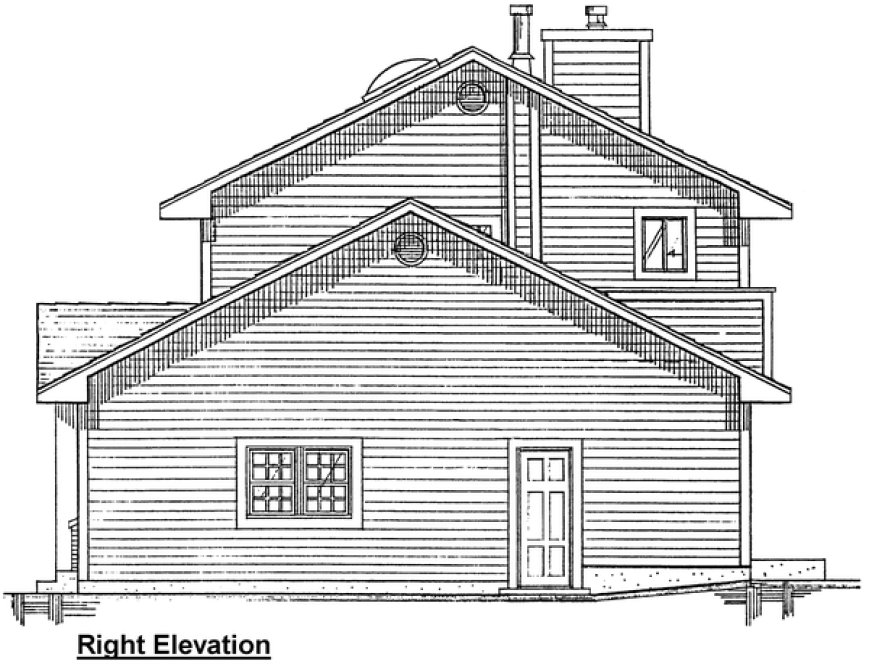 Right Elevation for House Plan #200914