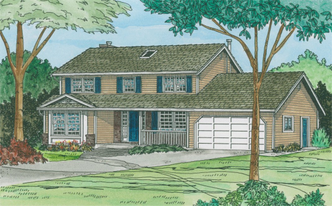 Full Rendering for House Plan #200914