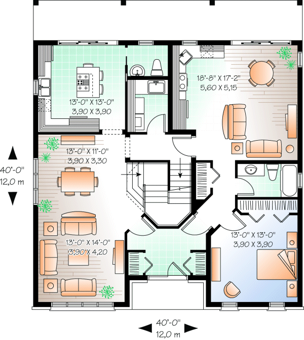 Main Floor Plan for House Plan #141403