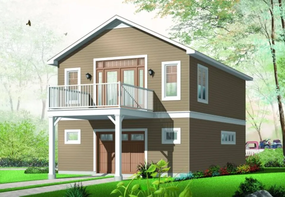 Rear Elevation for House Plan #144593