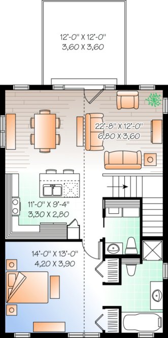 Second Floor Plan for House Plan #144593