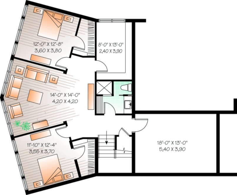 Basement Plan for House Plan #140593