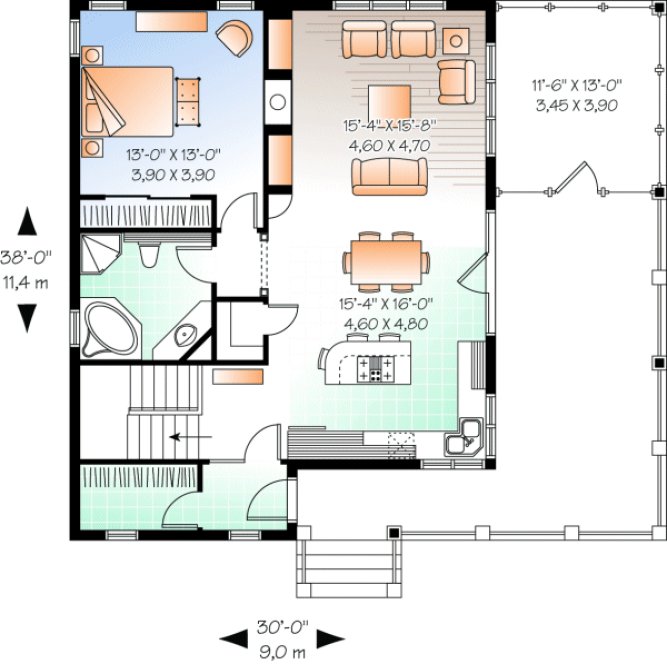 Main Floor Plan for House Plan #149493