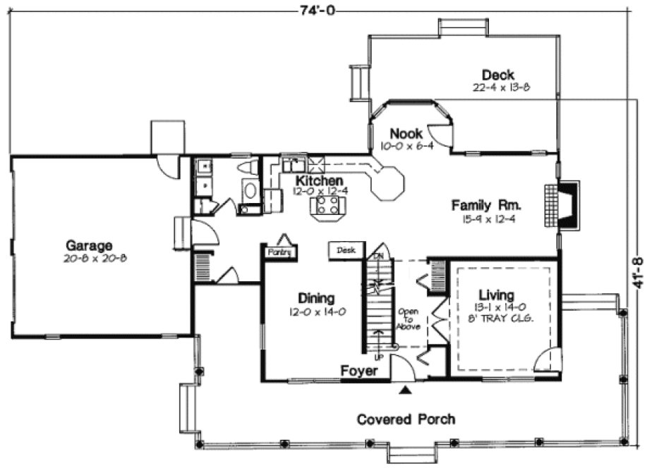 Main Floor Plan for House Plan #183374