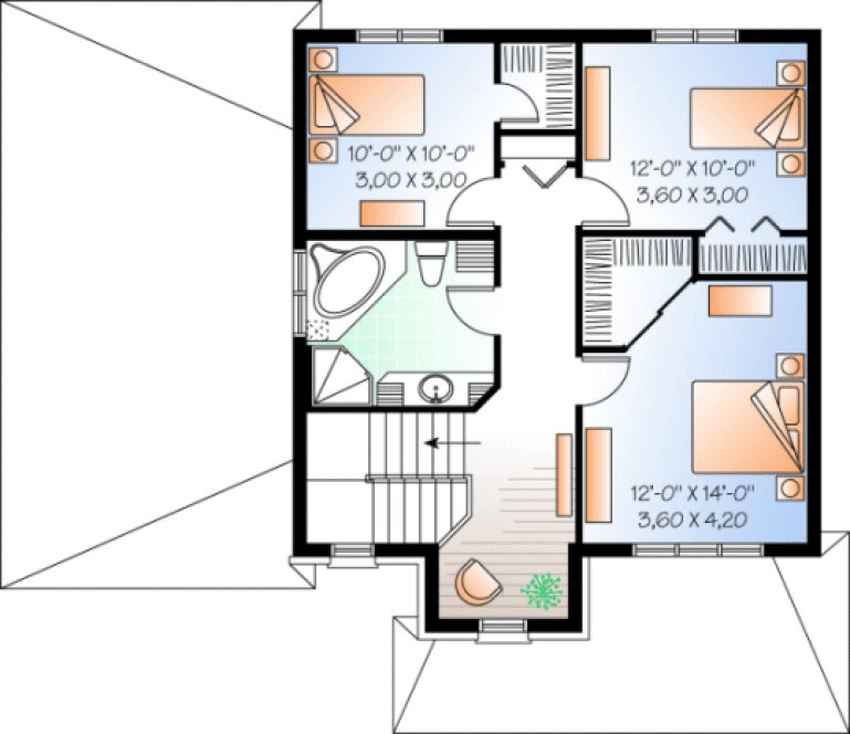Second Floor Plan for House Plan #149683