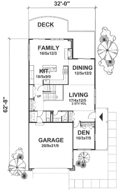 Main Floor Plan for House Plan #298002