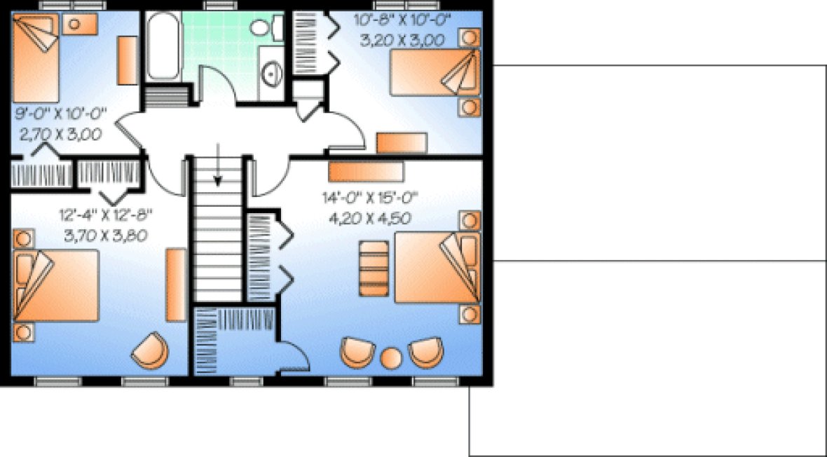 Second Floor Plan for House Plan #147683