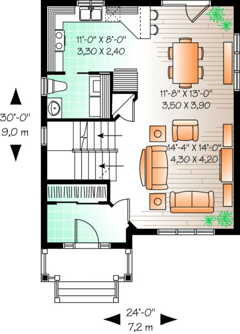 Main Floor Plan for House Plan #149073