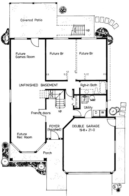 Basement Plan for House Plan #201195