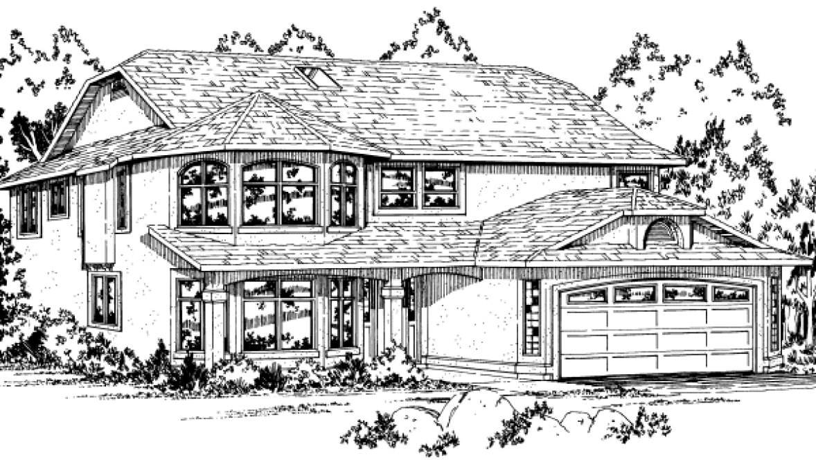 Full Rendering for House Plan #201195