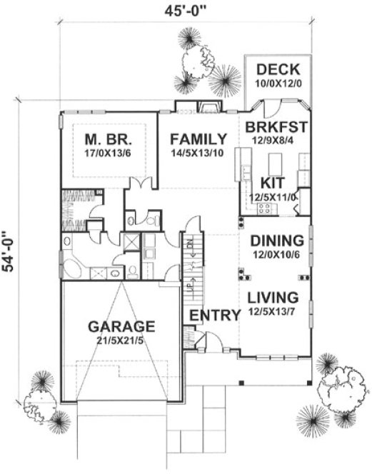 Main Floor Plan for House Plan #291112