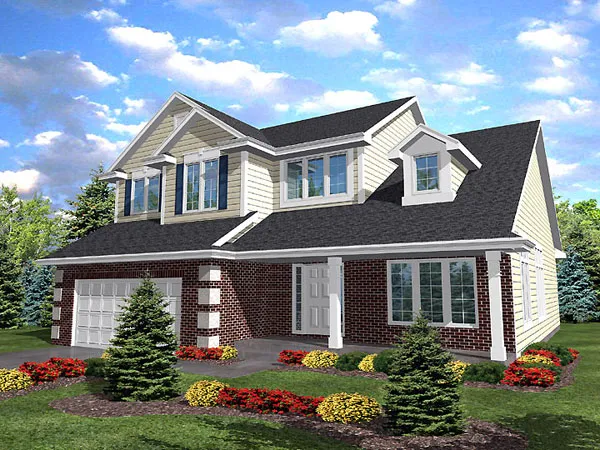 Full Rendering for House Plan #291112