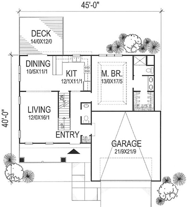 Main Floor Plan for House Plan #292101