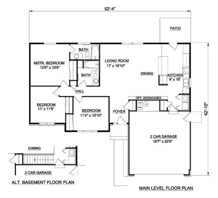 Main Floor Plan for House Plan #364039
