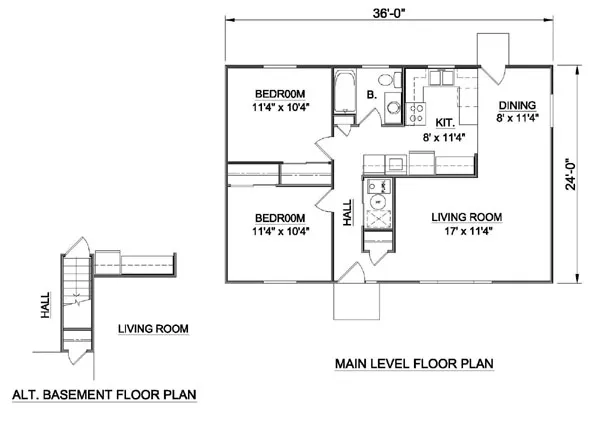 Main Floor Plan for House Plan #361229