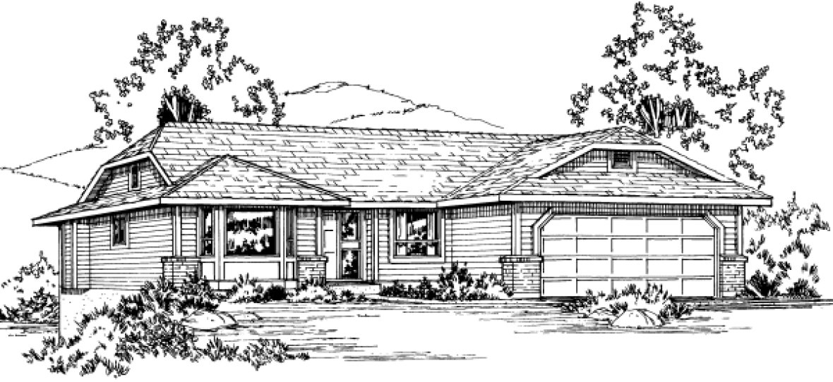 Full Rendering for House Plan #201202