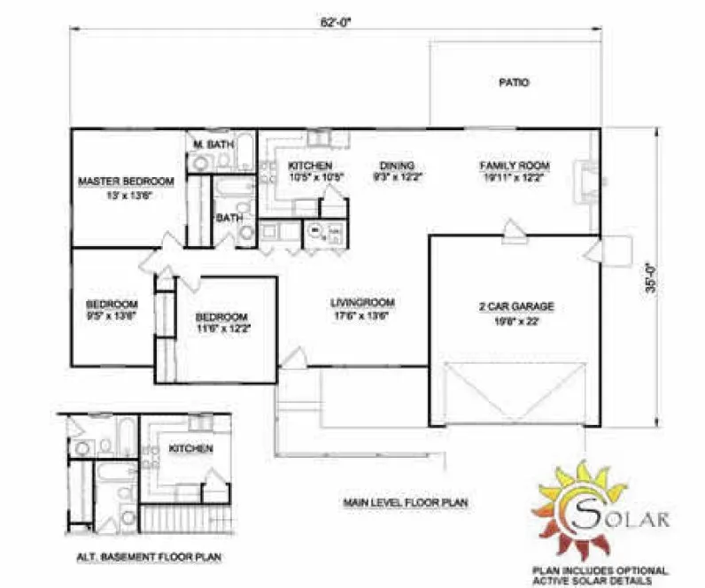 Main Floor Plan for House Plan #368039