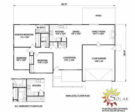 Main Floor Plan for House Plan #368039