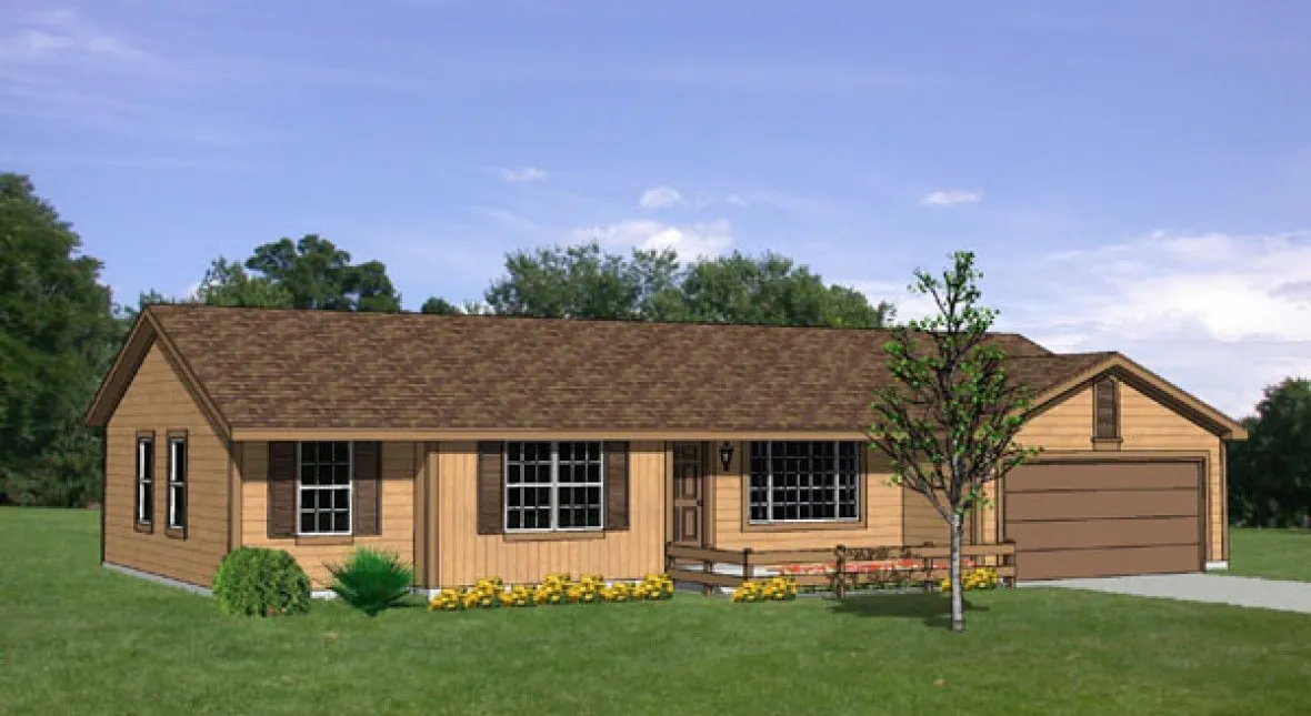 Full Rendering for House Plan #368039