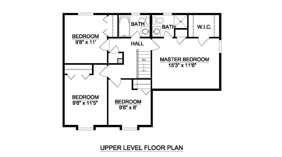 Second Floor Plan for House Plan #364139