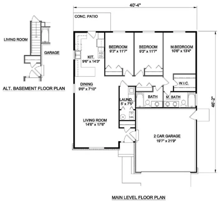 Main Floor Plan for House Plan #365139