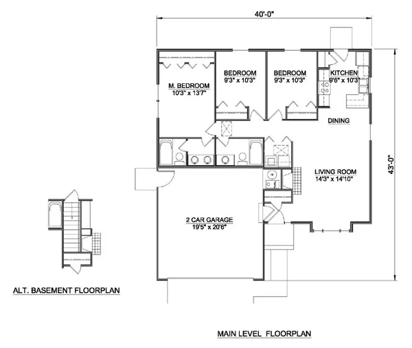 Main Floor Plan for House Plan #366139