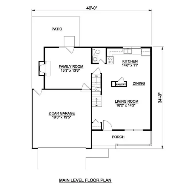Main Floor Plan for House Plan #362049